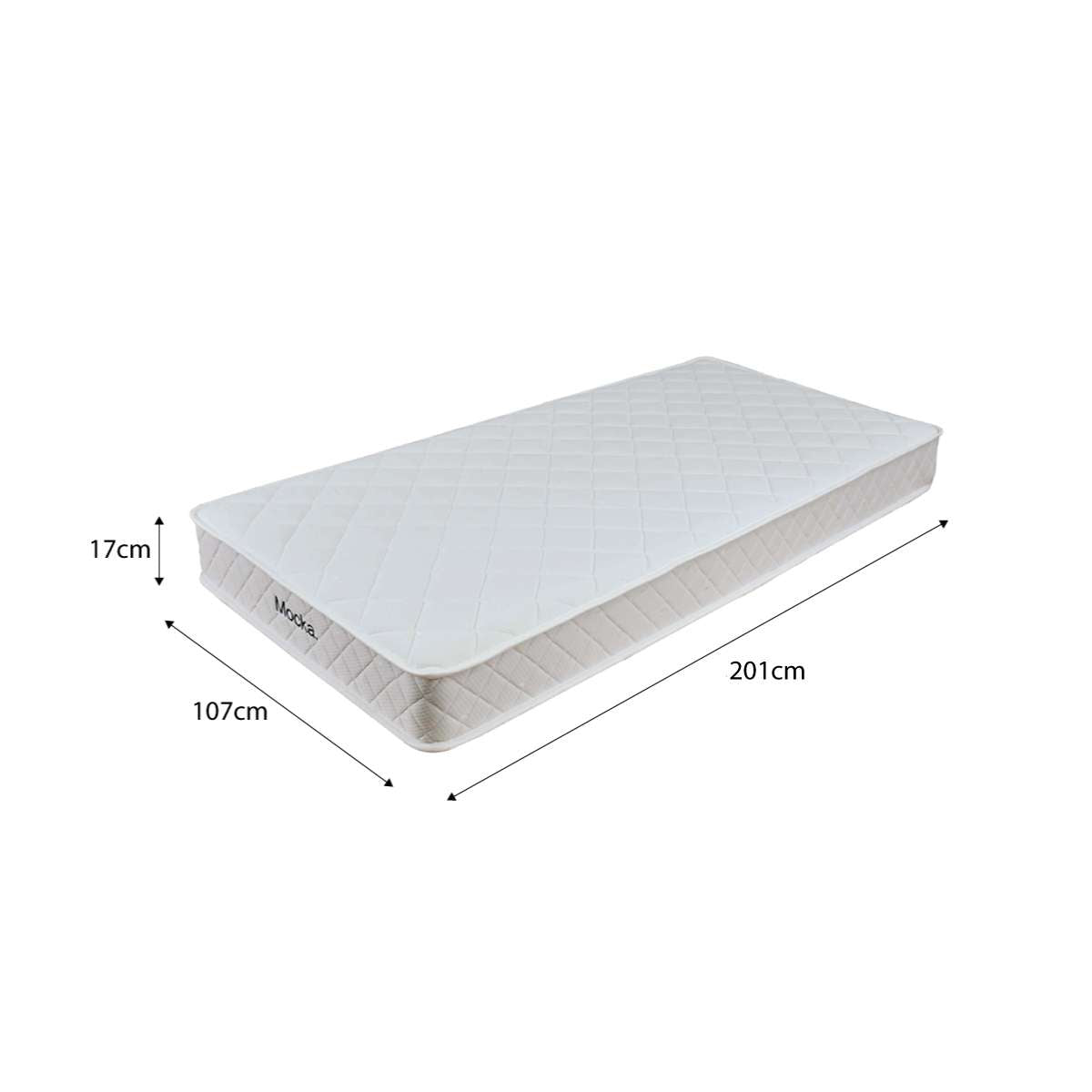 Quinn King Single Bed Natural + Mocka Mattress Bundle