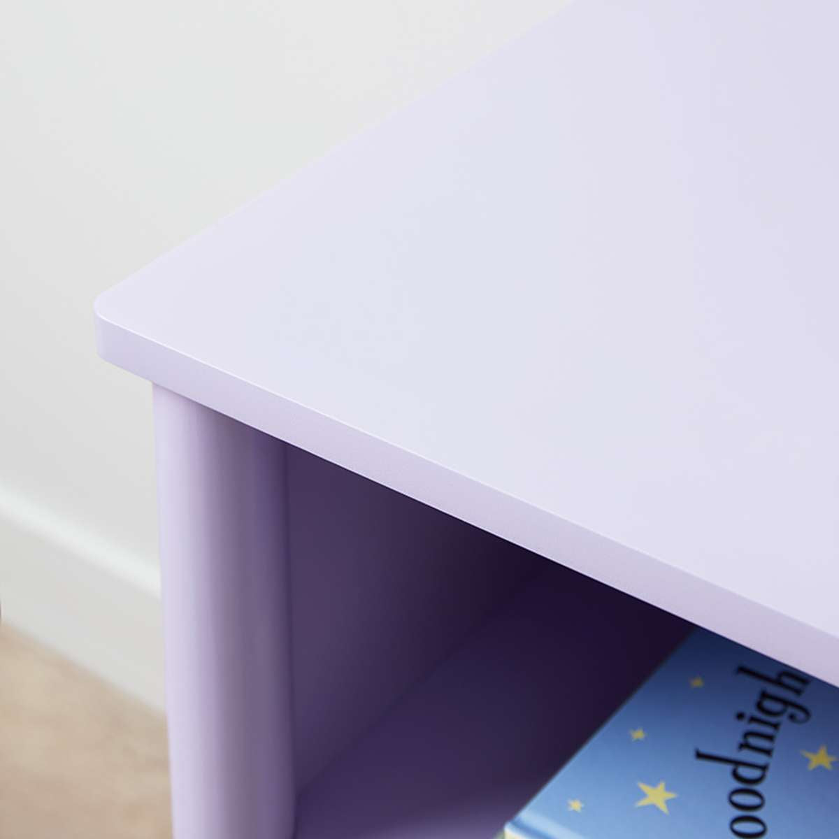Maisie Scalloped Bedside Table - Lilac - Mocka New Zealand
