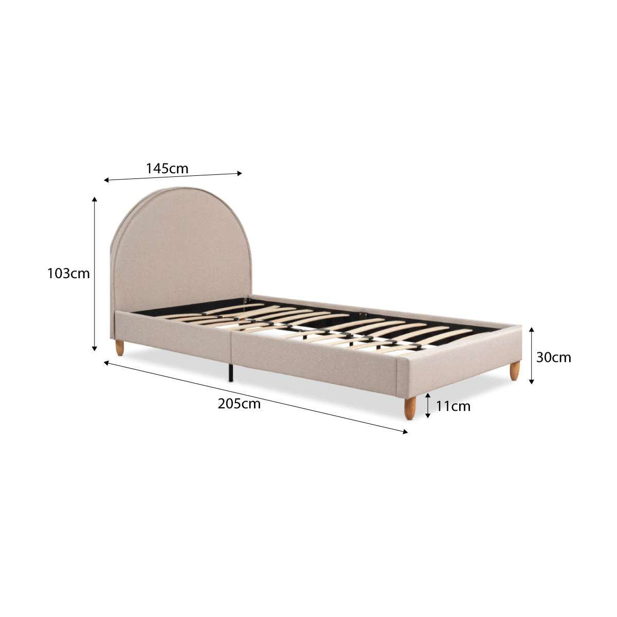 Imogen Double Bed - Natural