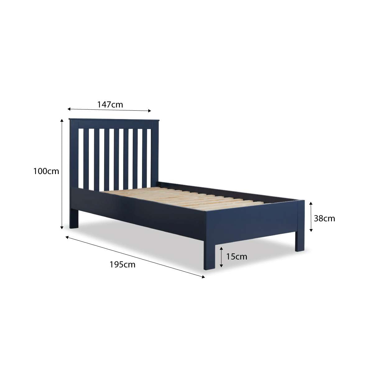 Hamptons Double Bed - Midnight - Mocka New Zealand