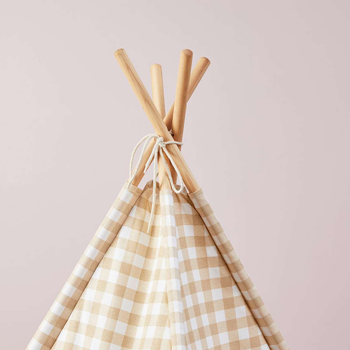 Henley Teepee - Beige Gingham - Mocka New Zealand