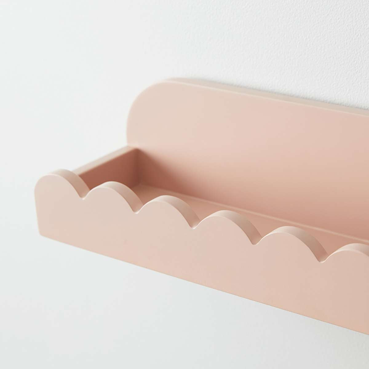 Sarah Scalloped Wall Shelf - Pink - Mocka New Zealand