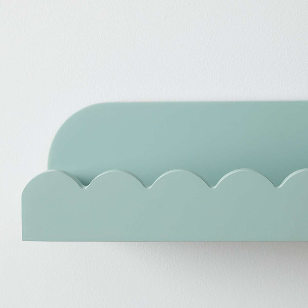 Sarah Scalloped Wall Shelf - Sage Green - Mocka New Zealand