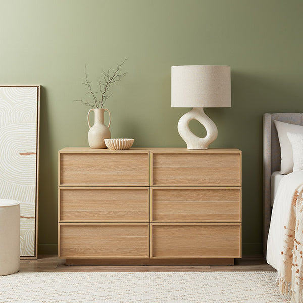 Osaka Six Drawer - Natural | Modern Furniture | Mocka