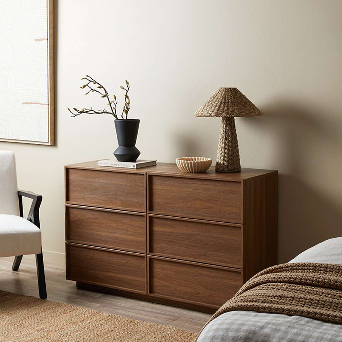 Osaka Six Drawer in Walnut | Modern Drawers | Mocka
