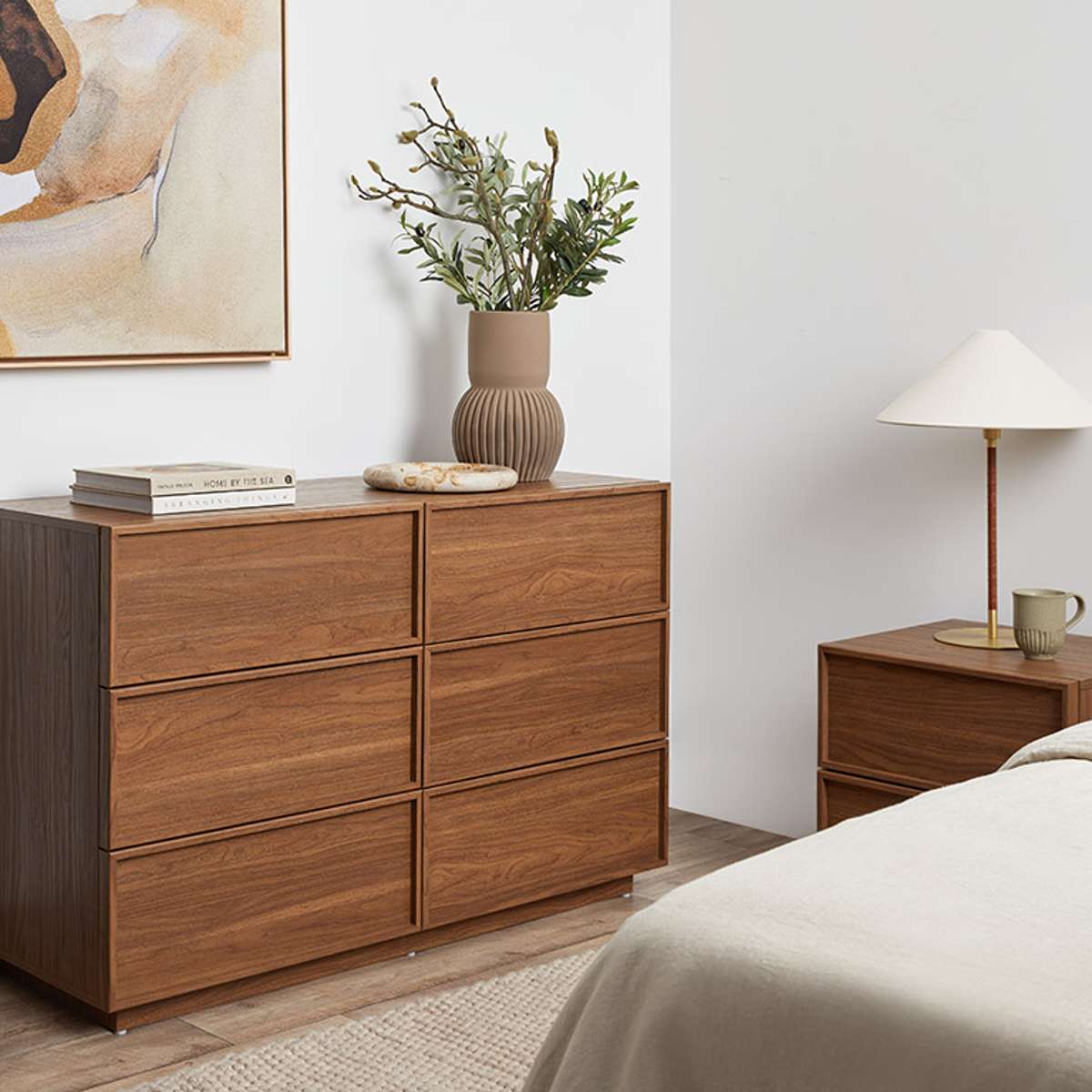 Osaka Six Drawer in Walnut | Modern Drawers | Mocka