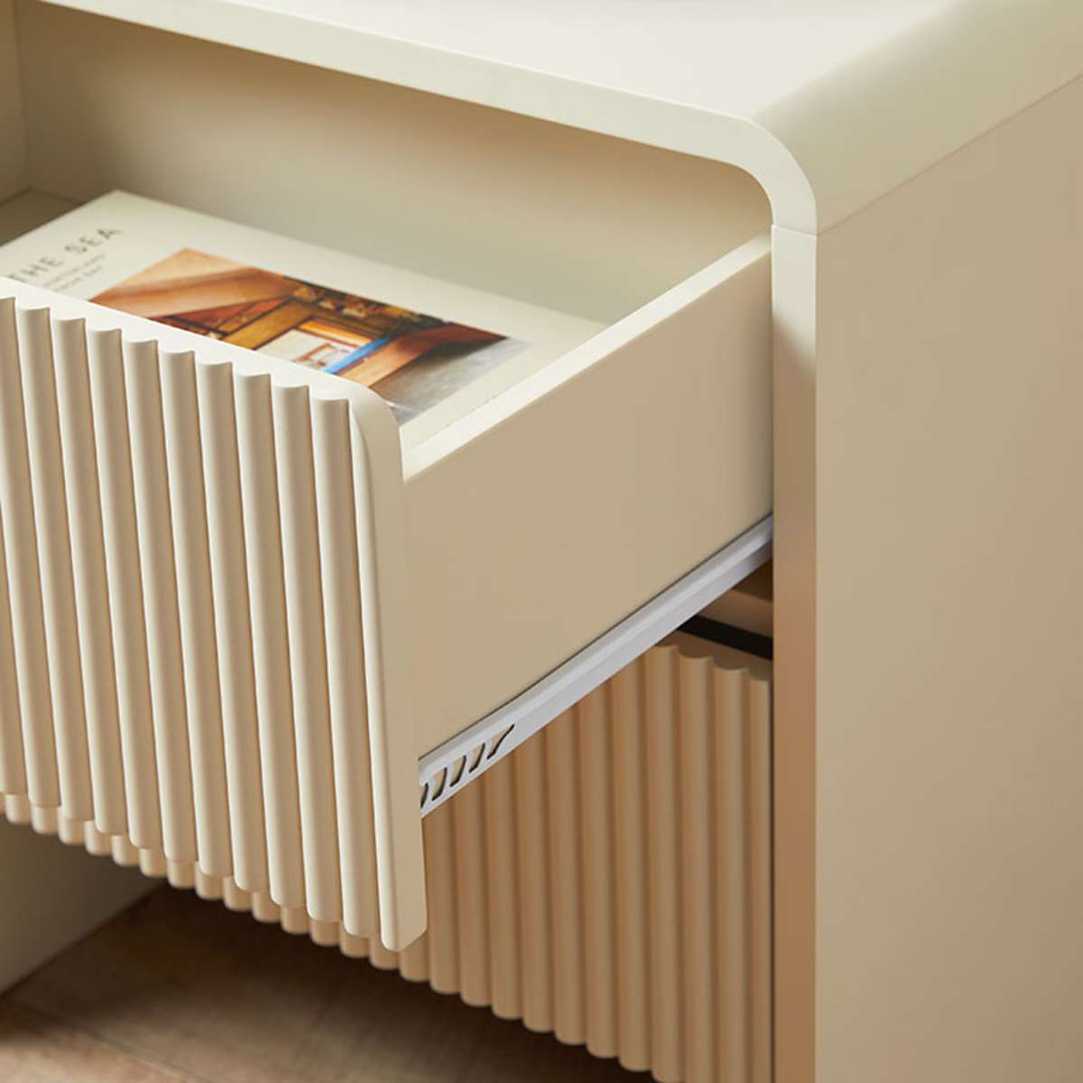 Majorca Bedside Table - Beige - Mocka New Zealand