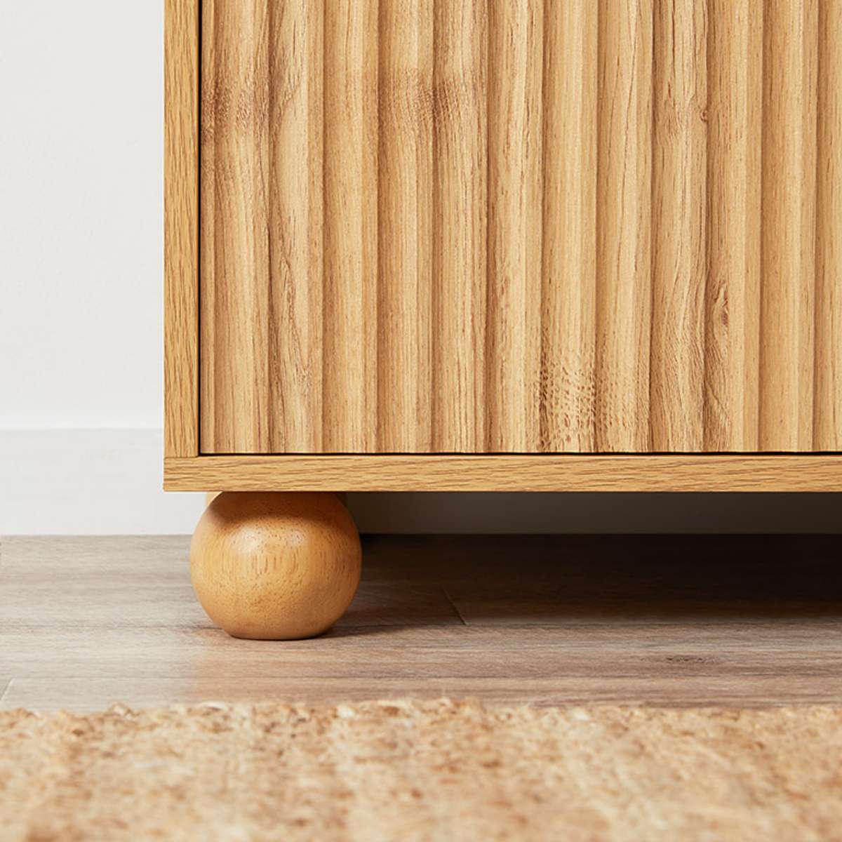 Deven Ball Feet Buffet - Natural - Mocka New Zealand