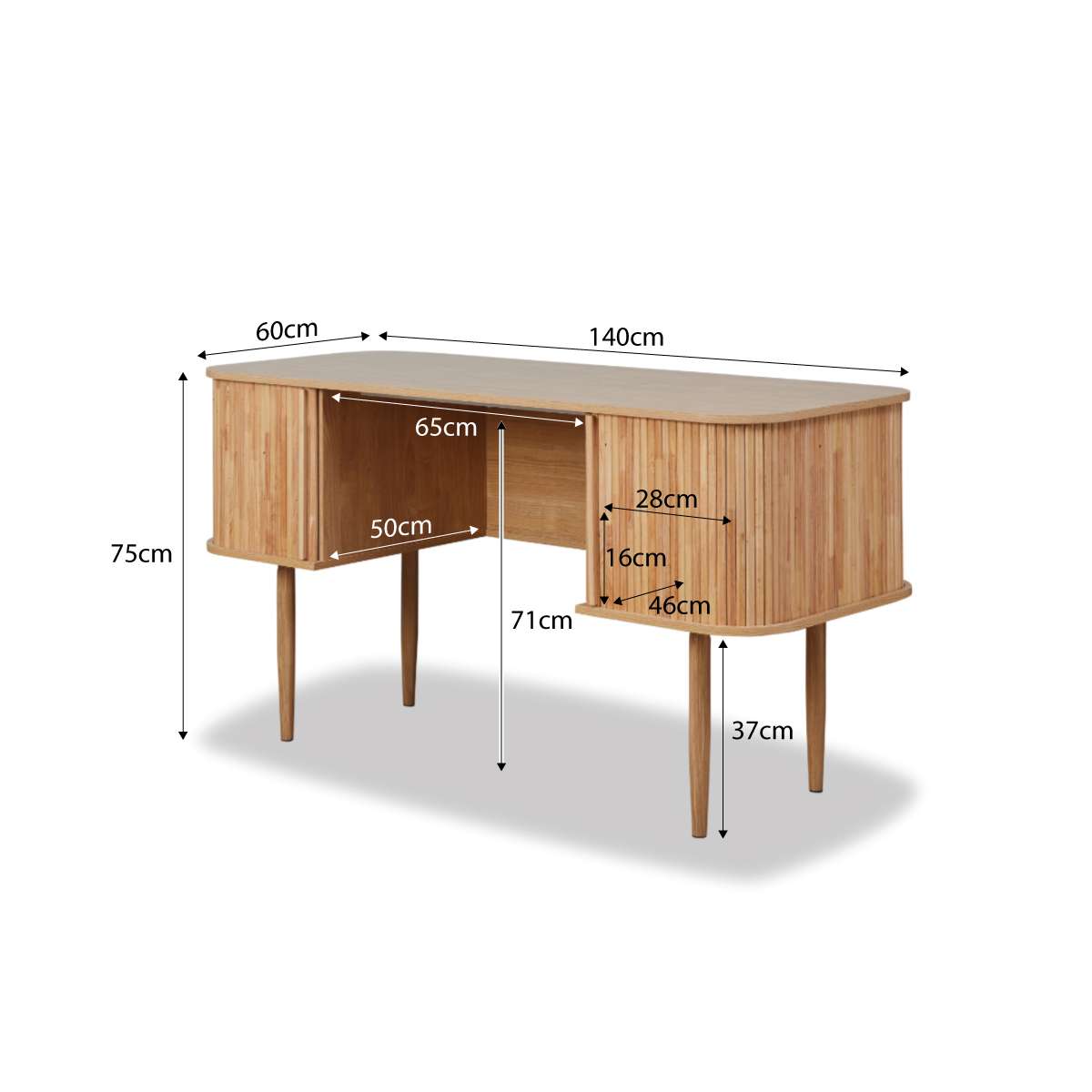 Maeve Desk Elegant Japandi Design Mocka