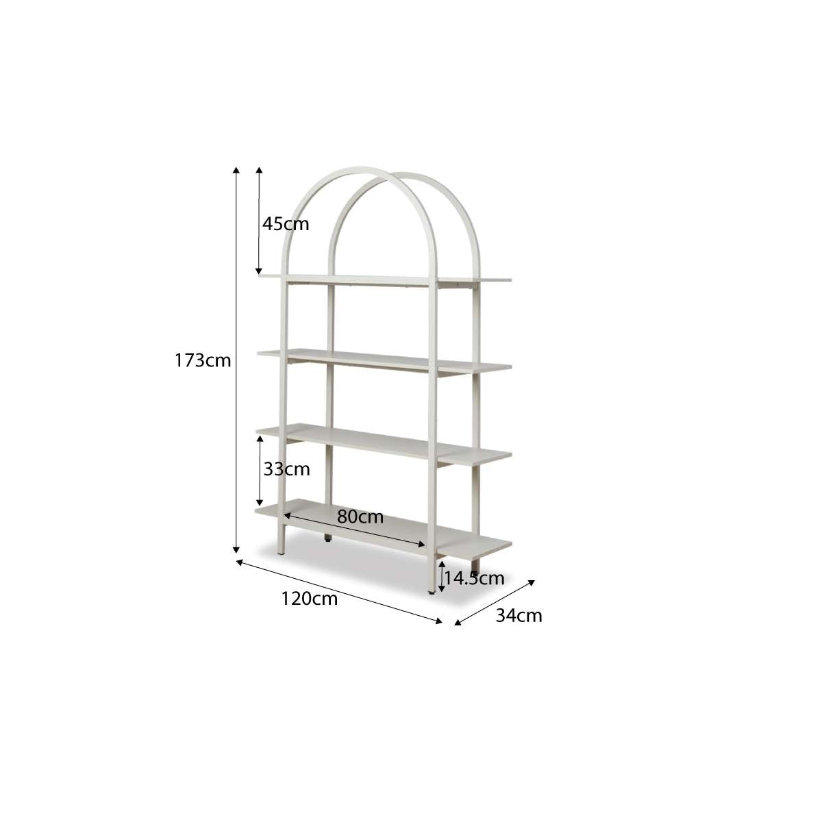 Alfie Arched Shelves - Beige - Mocka New Zealand