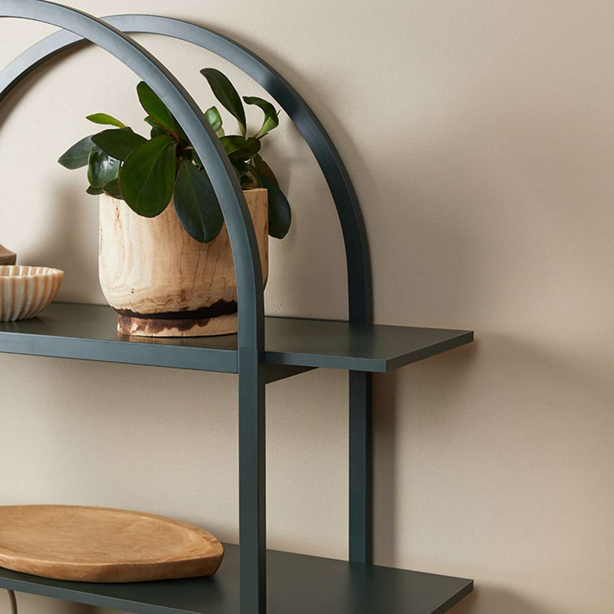 Alfie Arched Shelves - Green - Mocka New Zealand