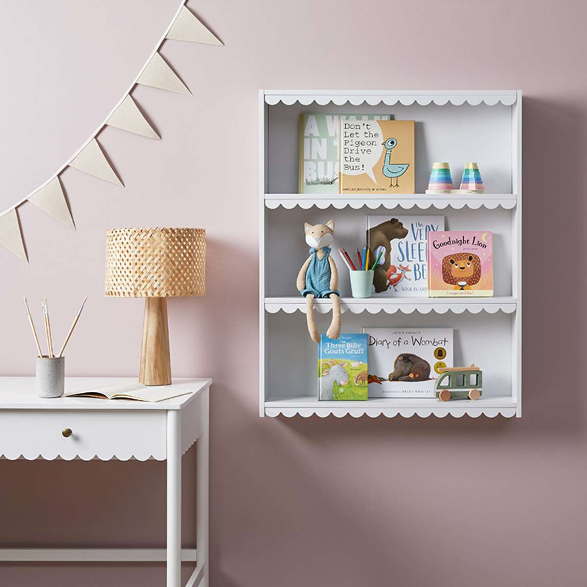 Maisie Scalloped Wall Shelf - Mocka New Zealand