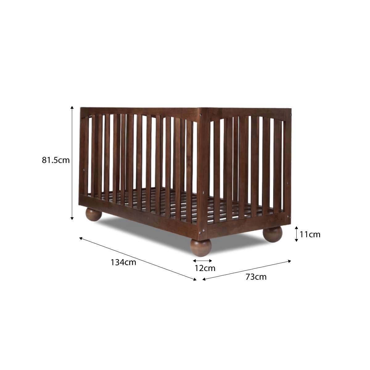 Blake Cot - Almond - Mocka New Zealand