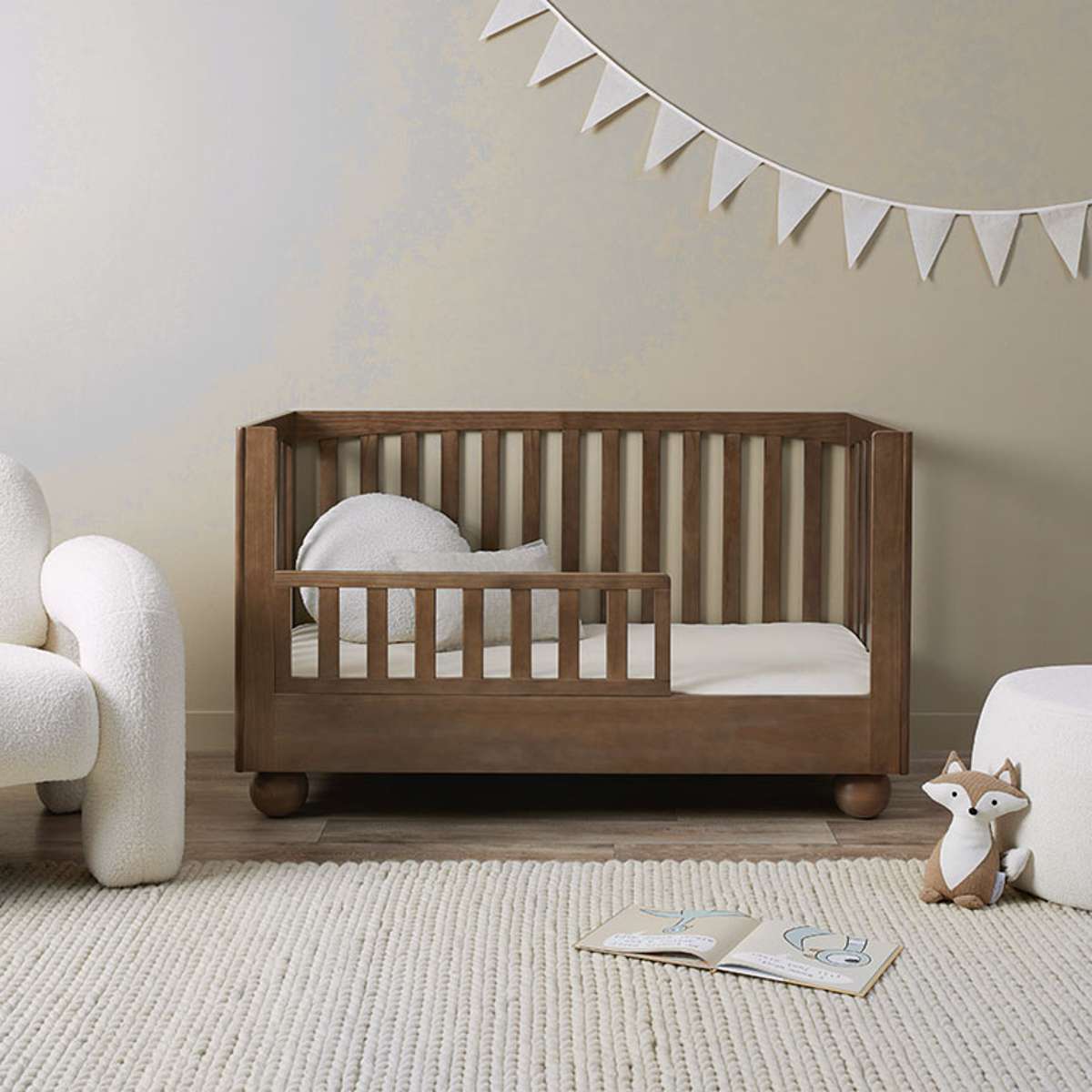 Blake Cot Toddler Bed Half Frame - Almond - Mocka New Zealand