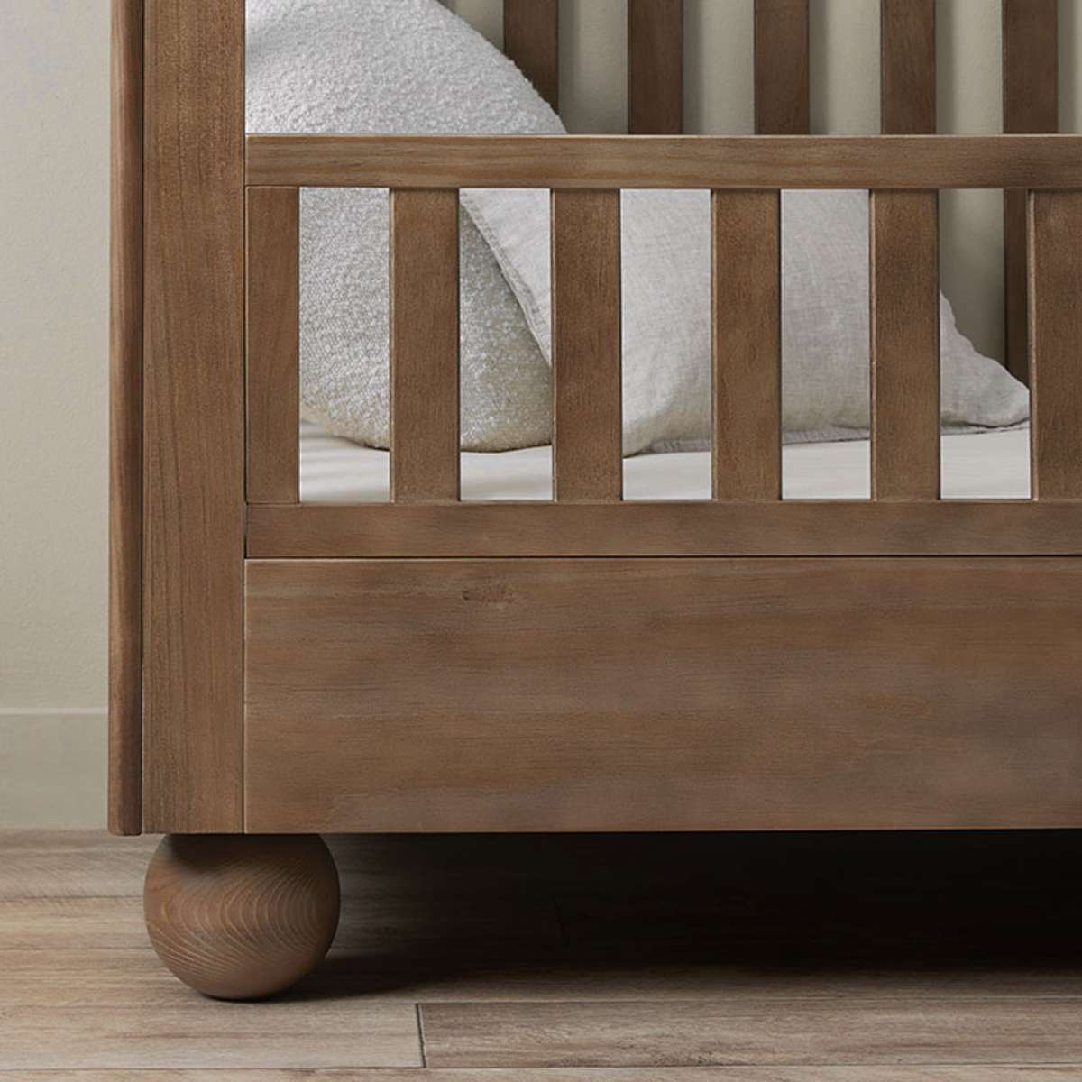 Blake Cot Toddler Bed Half Frame - Almond - Mocka New Zealand
