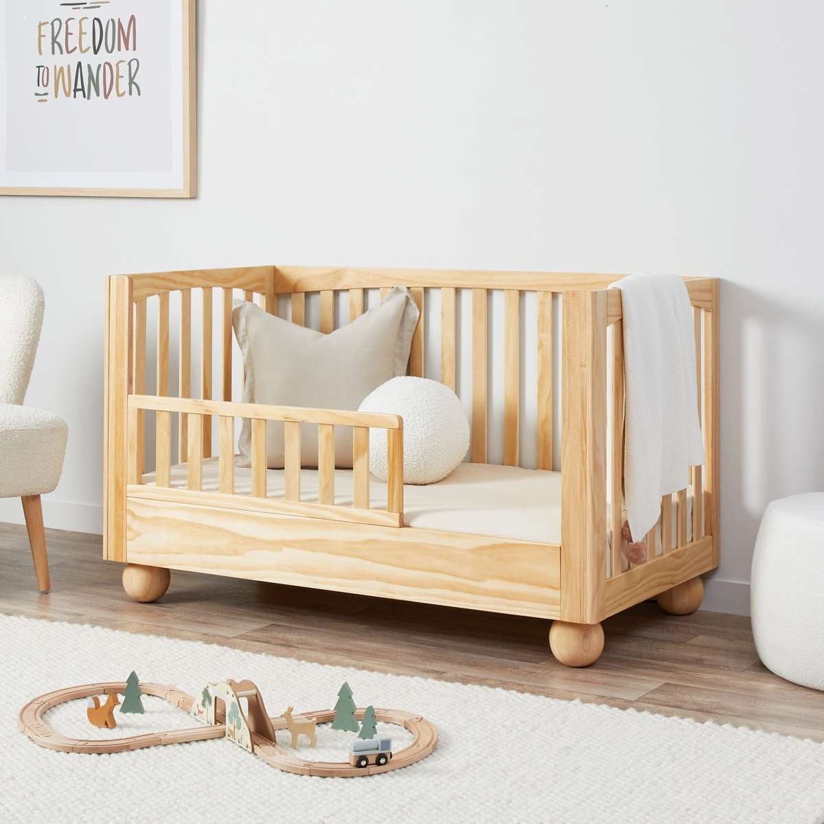 Blake Natural 3-in-1 Conversion Cot Bundle - Mocka New Zealand
