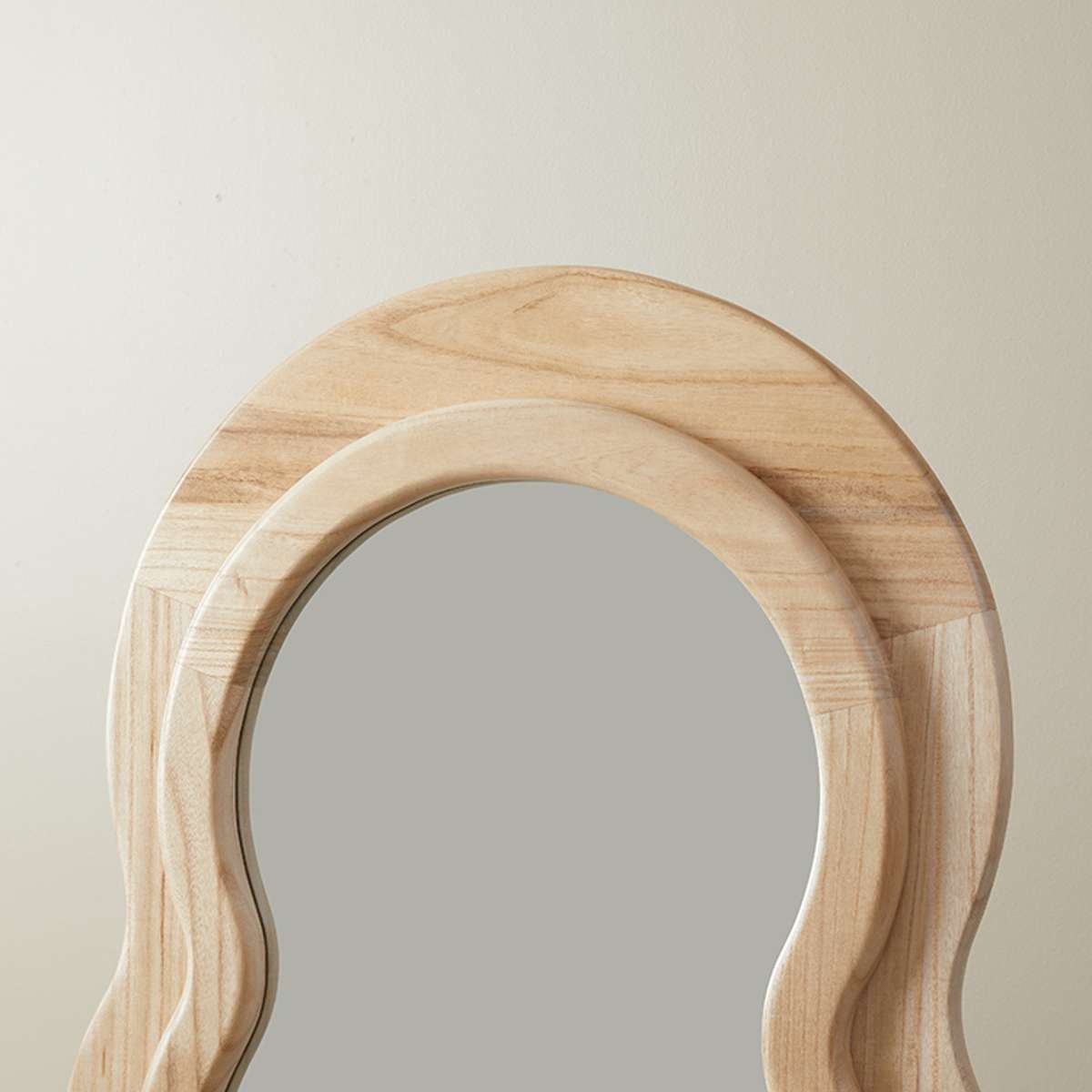 Wave Solid Wood Mirror - Mocka New Zealand