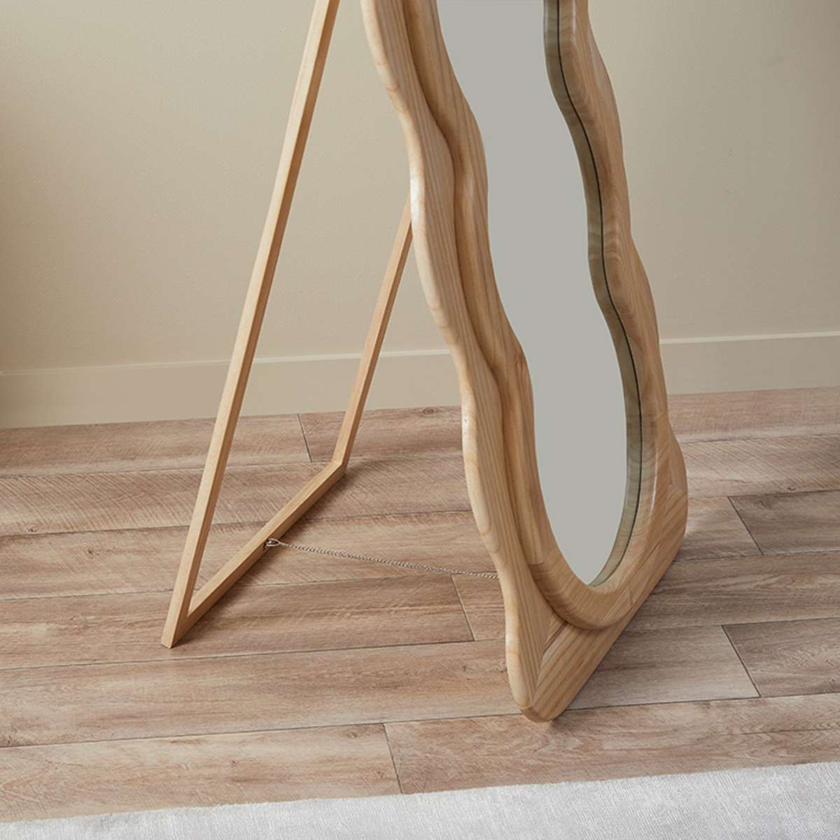 Wave Solid Wood Mirror - Mocka New Zealand