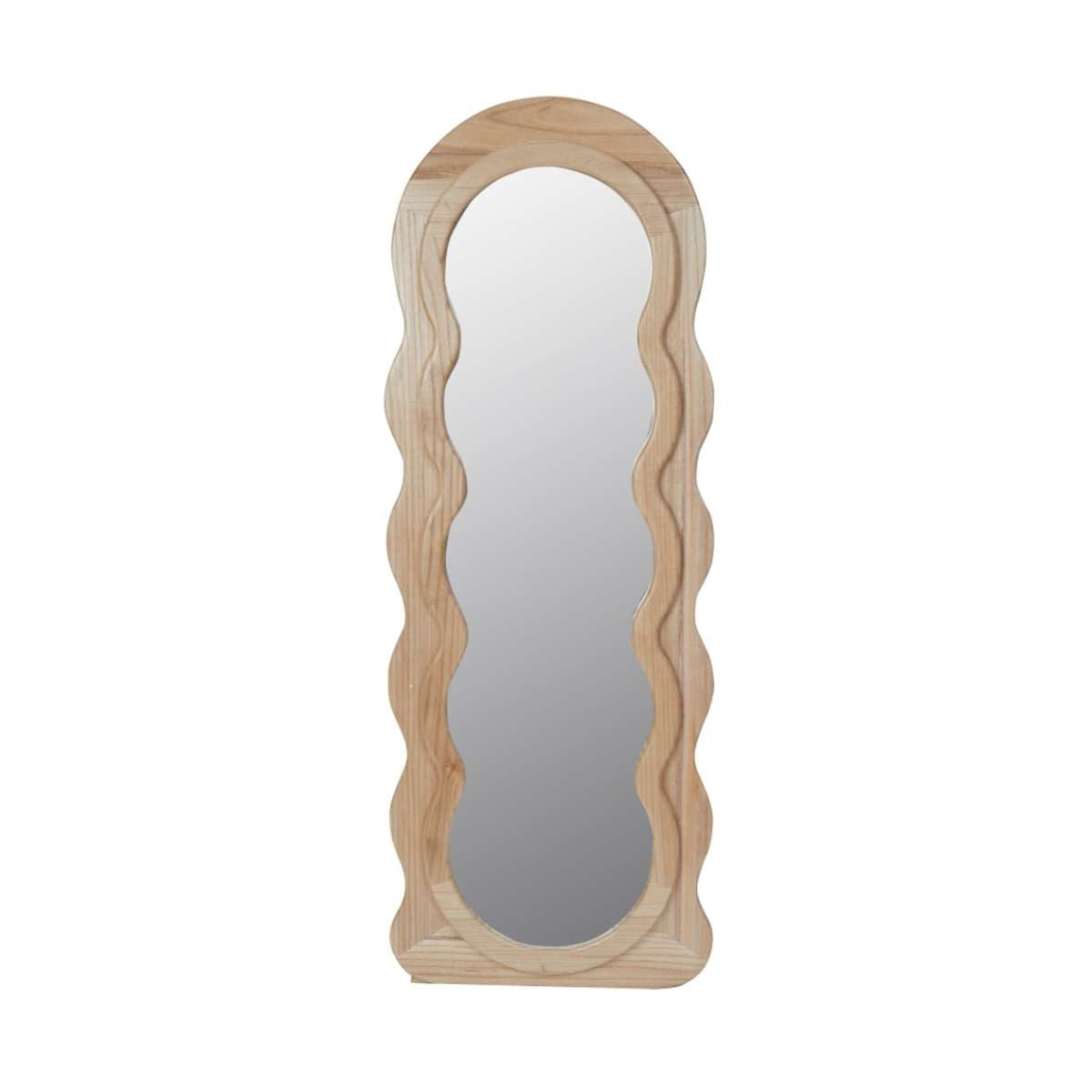 Wave Solid Wood Mirror - Mocka New Zealand