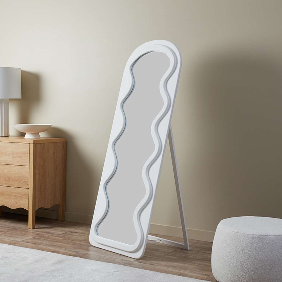 Squiggle Solid Wood Mirror - Mocka New Zealand