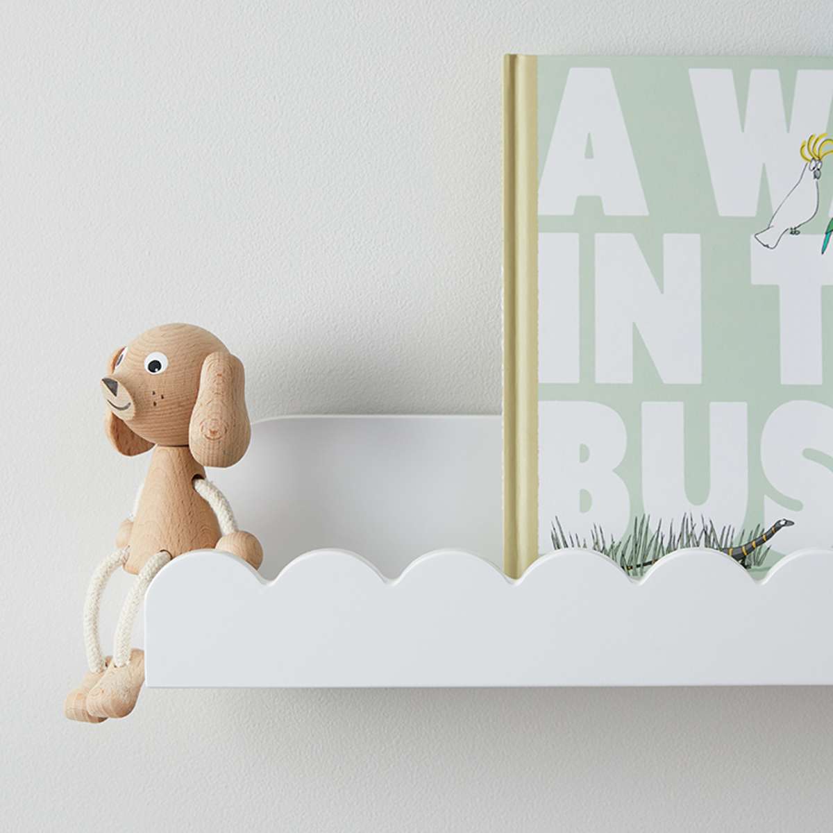 Sarah Scalloped Wall Shelf - White - Mocka New Zealand