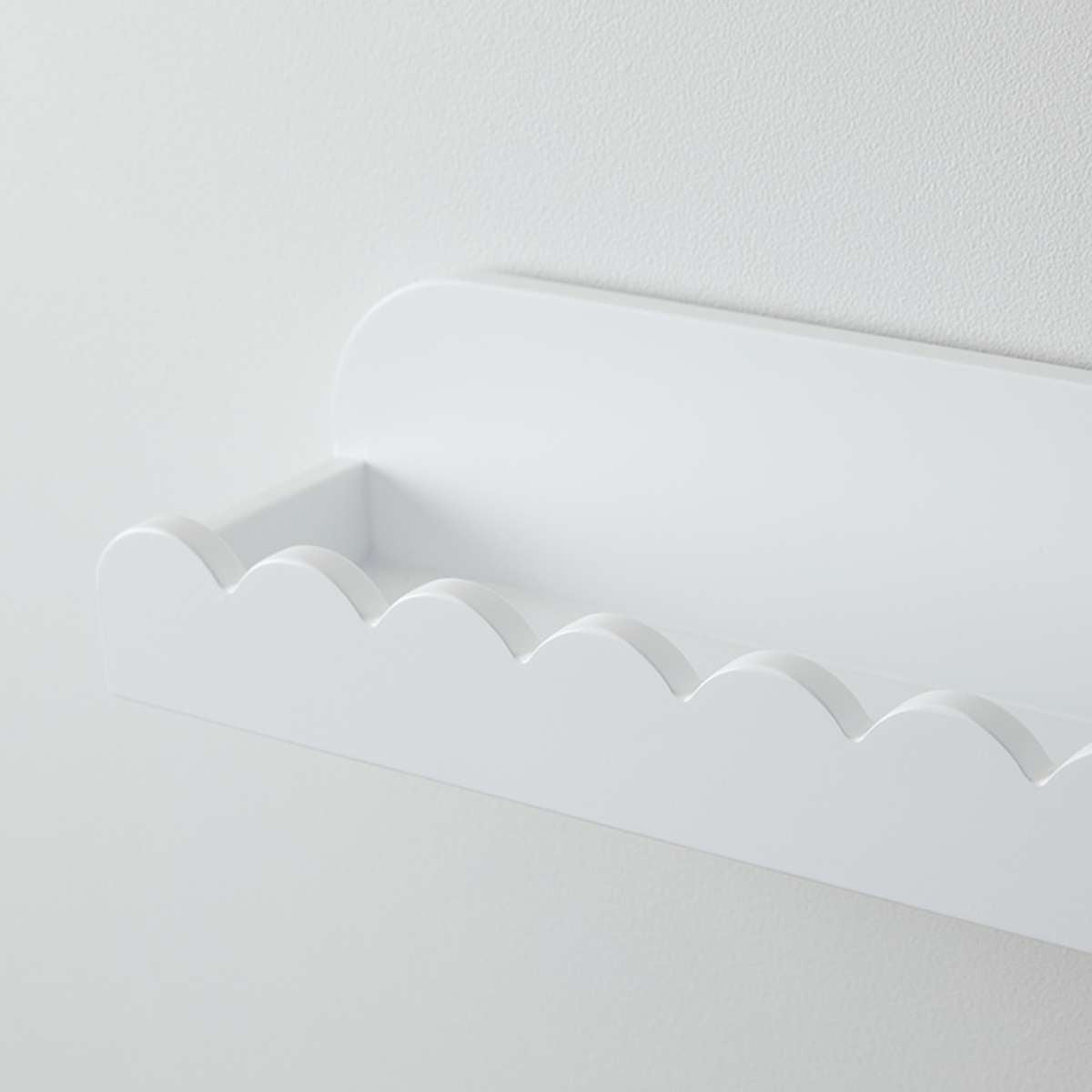 Sarah Scalloped Wall Shelf - White - Mocka New Zealand