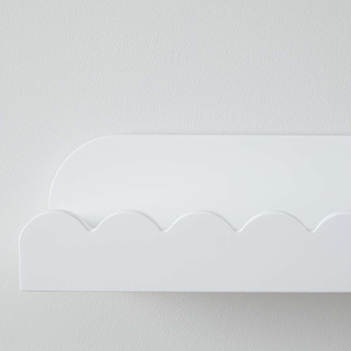 Sarah Scalloped Wall Shelf - White - Mocka New Zealand