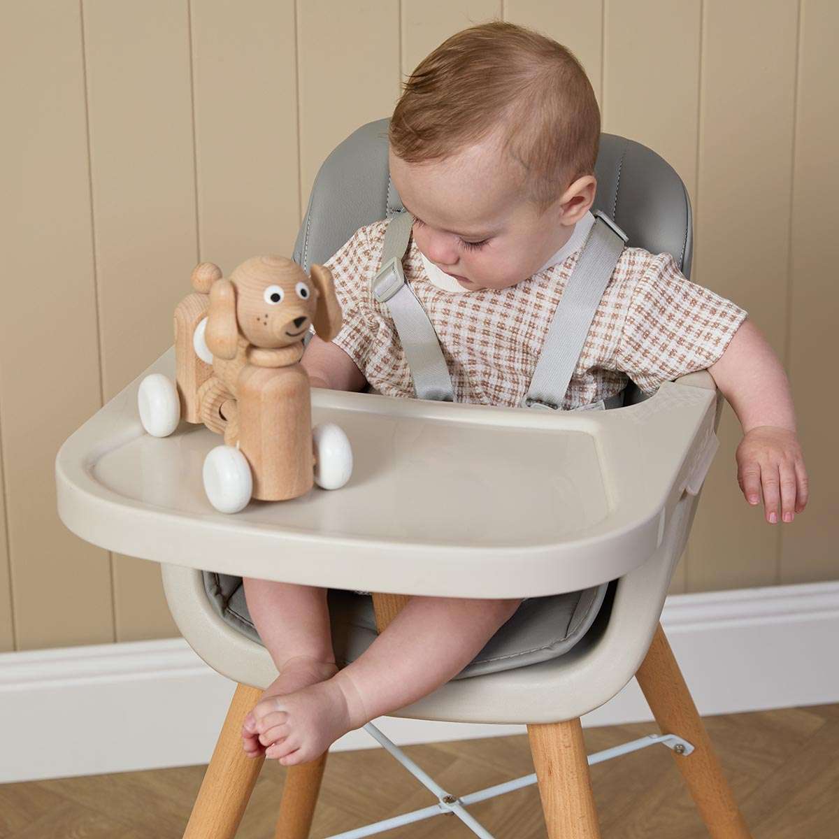 Jenson Natural Highchair - Grey - Mocka New Zealand