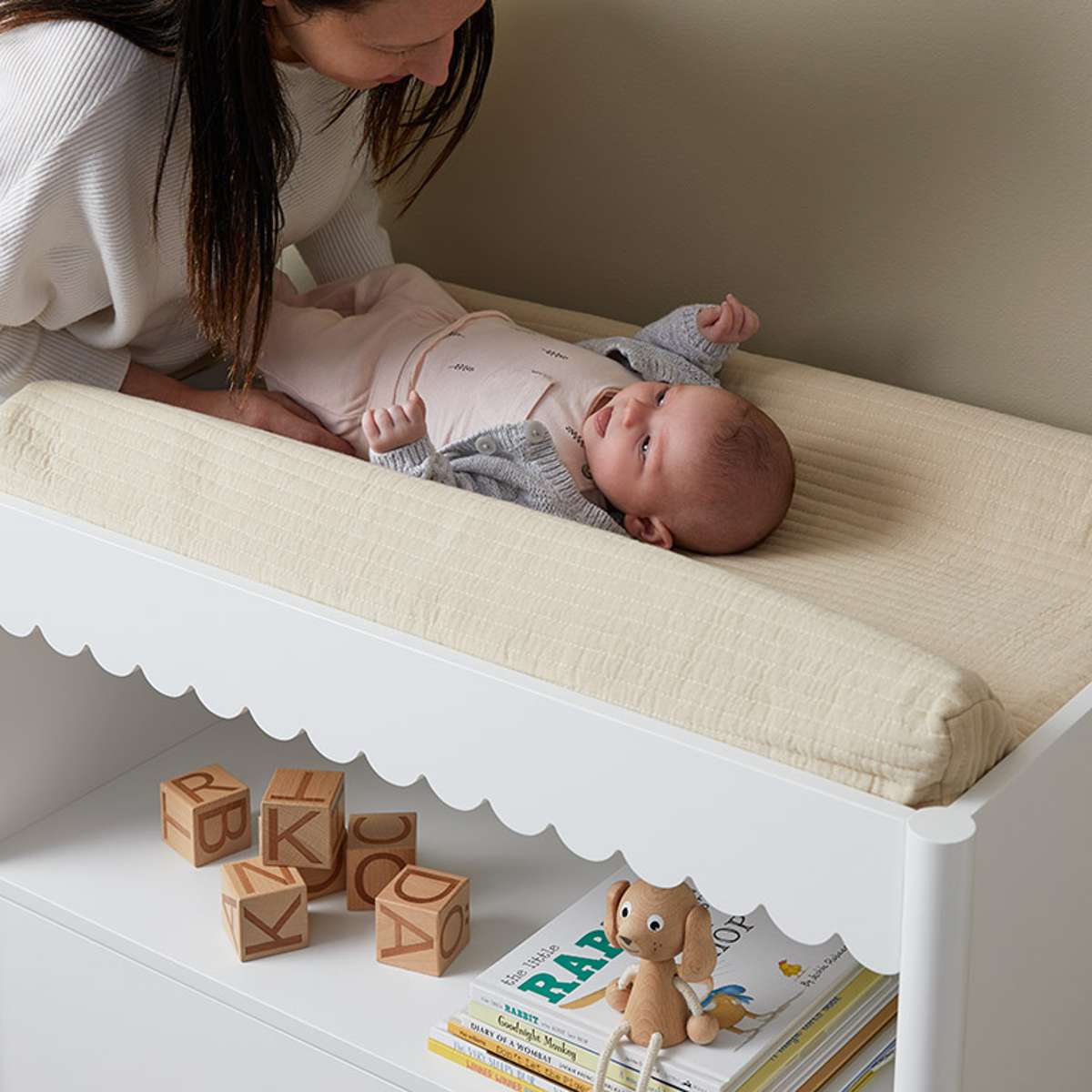 Mocka Cotton Change Mat Cover - Natural - Mocka New Zealand