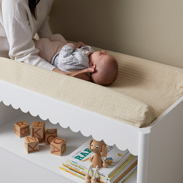 Mocka Cotton Change Mat Cover - Natural - Mocka New Zealand