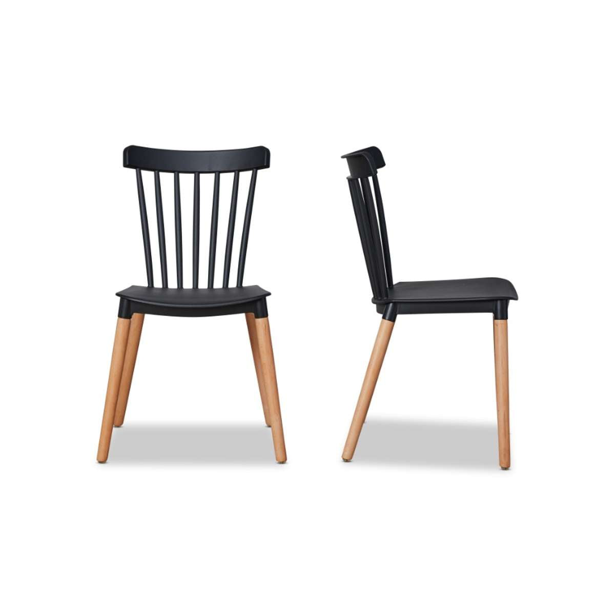 Frida Dining Chair - Set of 2 - Black - Mocka New Zealand