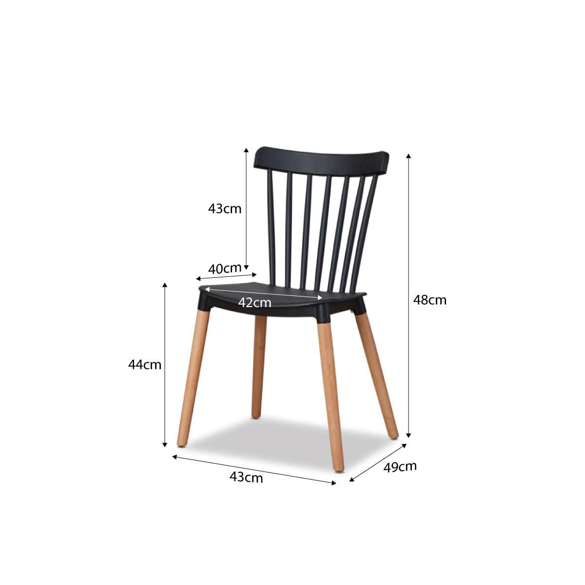 Frida Dining Chair - Set of 2 - Black - Mocka New Zealand