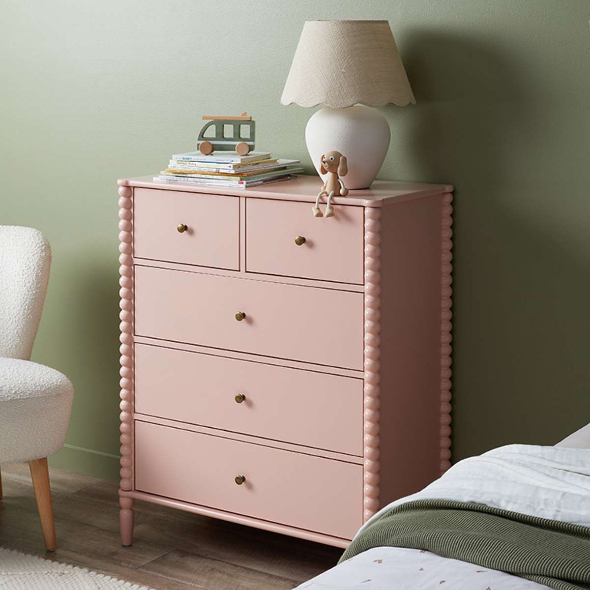 Betti Bobbin Tallboy - Pink - Mocka New Zealand