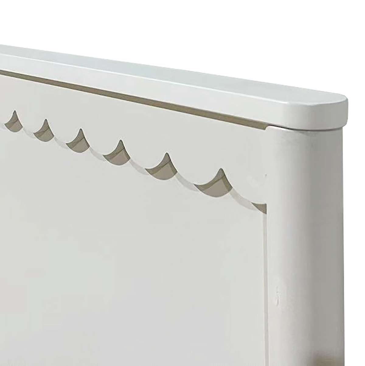 Maisie Scalloped Bed - Single - White - Mocka New Zealand