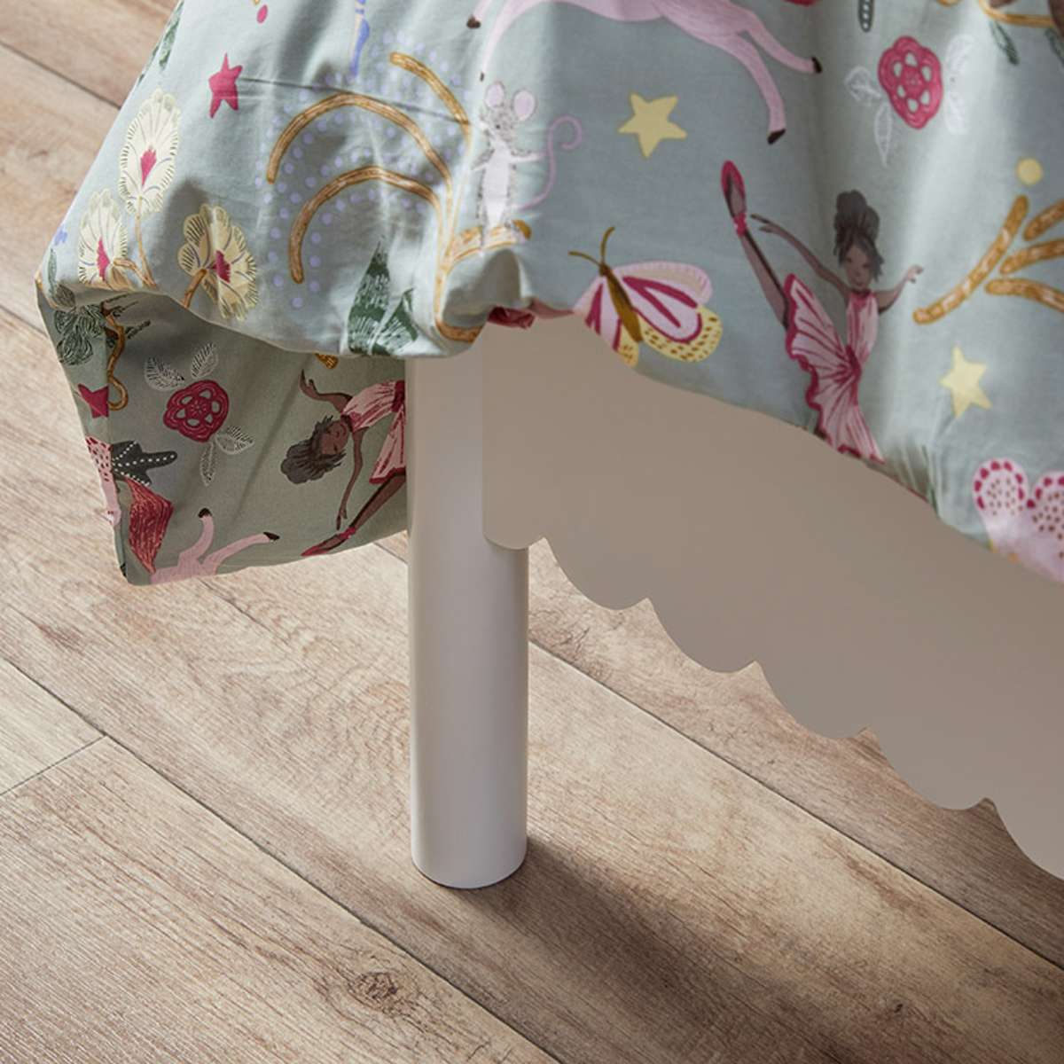 Maisie Scalloped Bed - Single - White - Mocka New Zealand