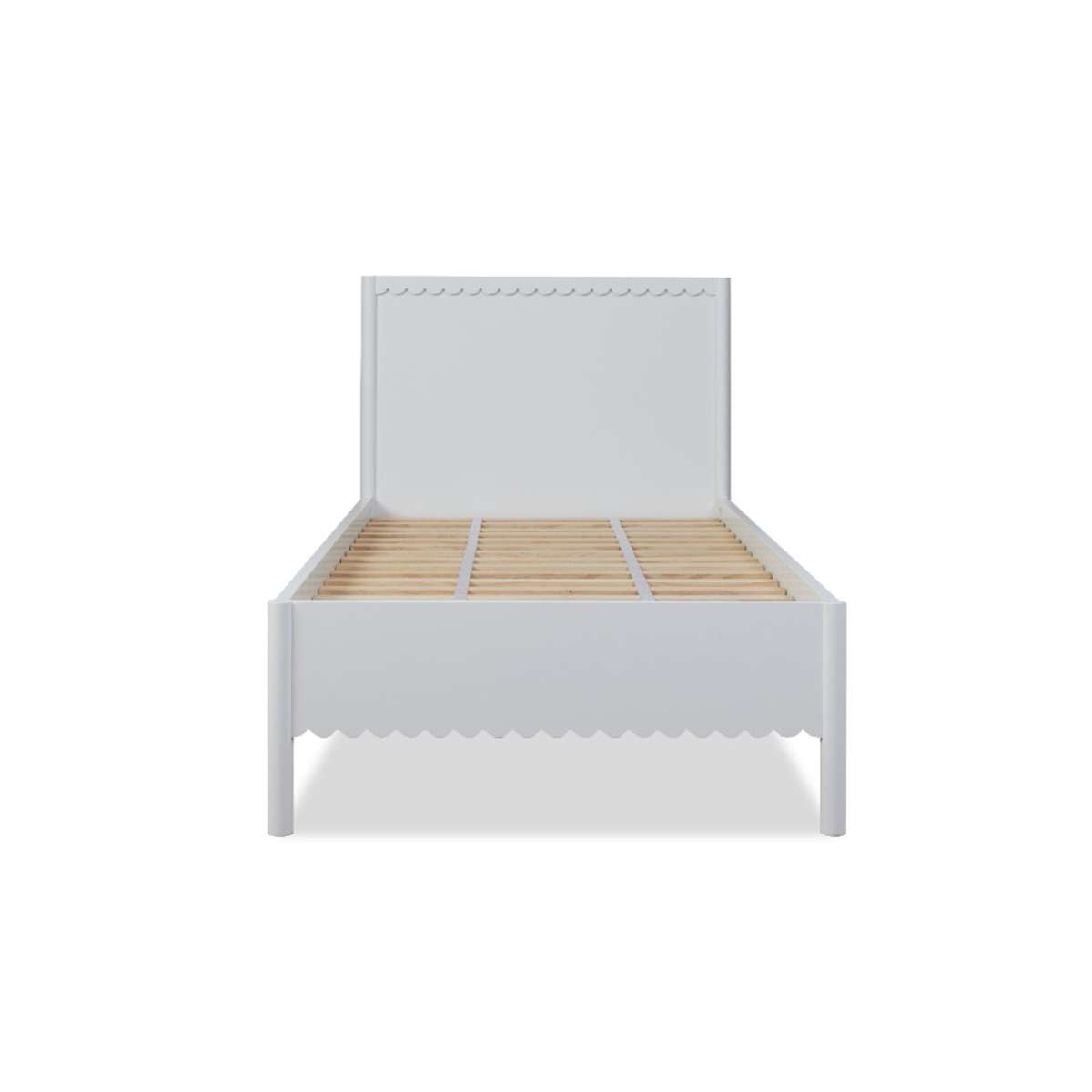 Maisie Scalloped Bed - Single - White - Mocka New Zealand