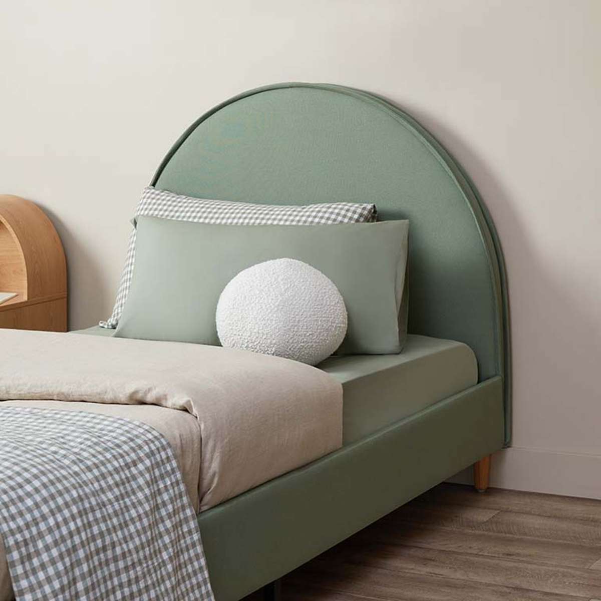 Imogen King Single Bed - Sage Green - Mocka New Zealand