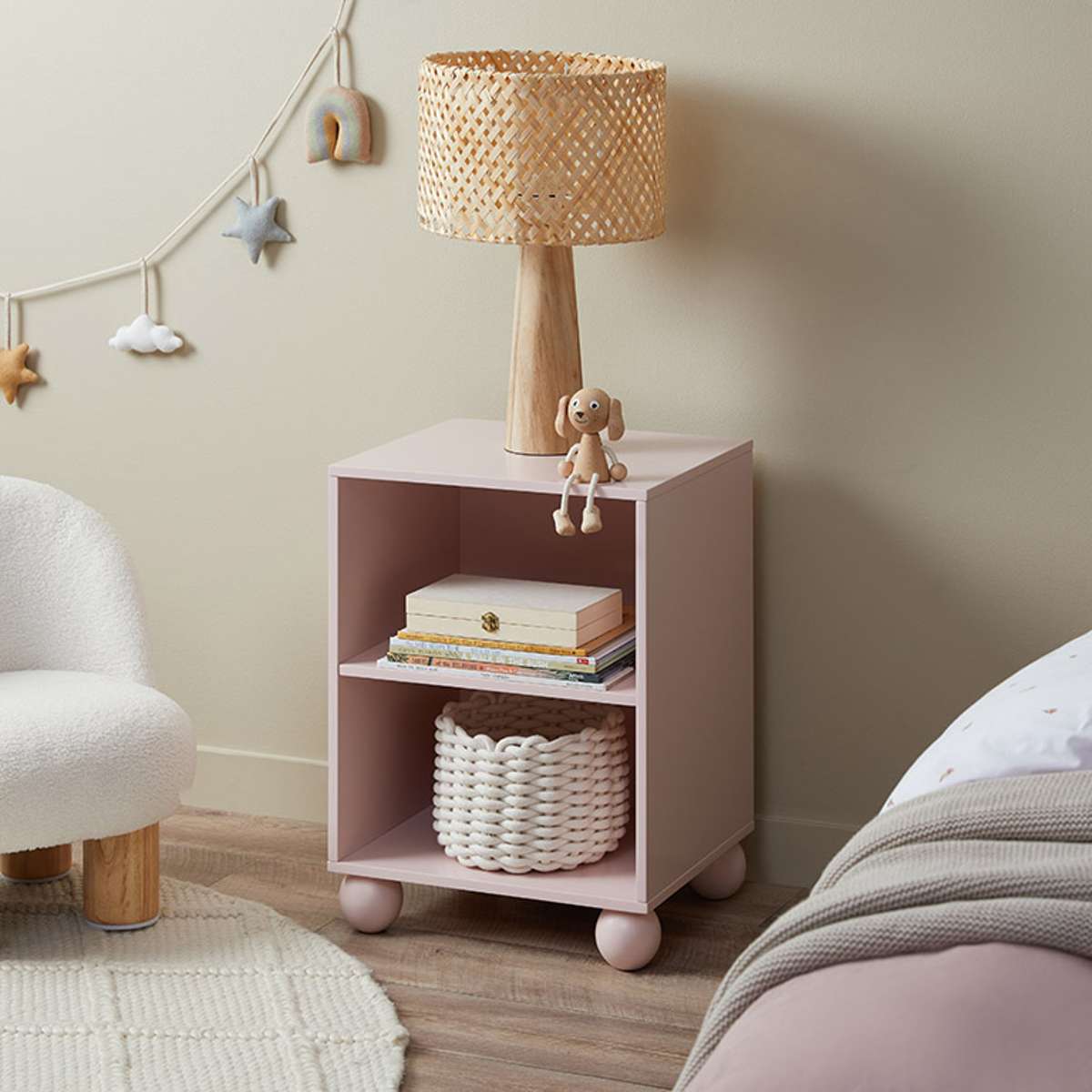 Bubble Ball Feet Side Table - Pink - Mocka New Zealand