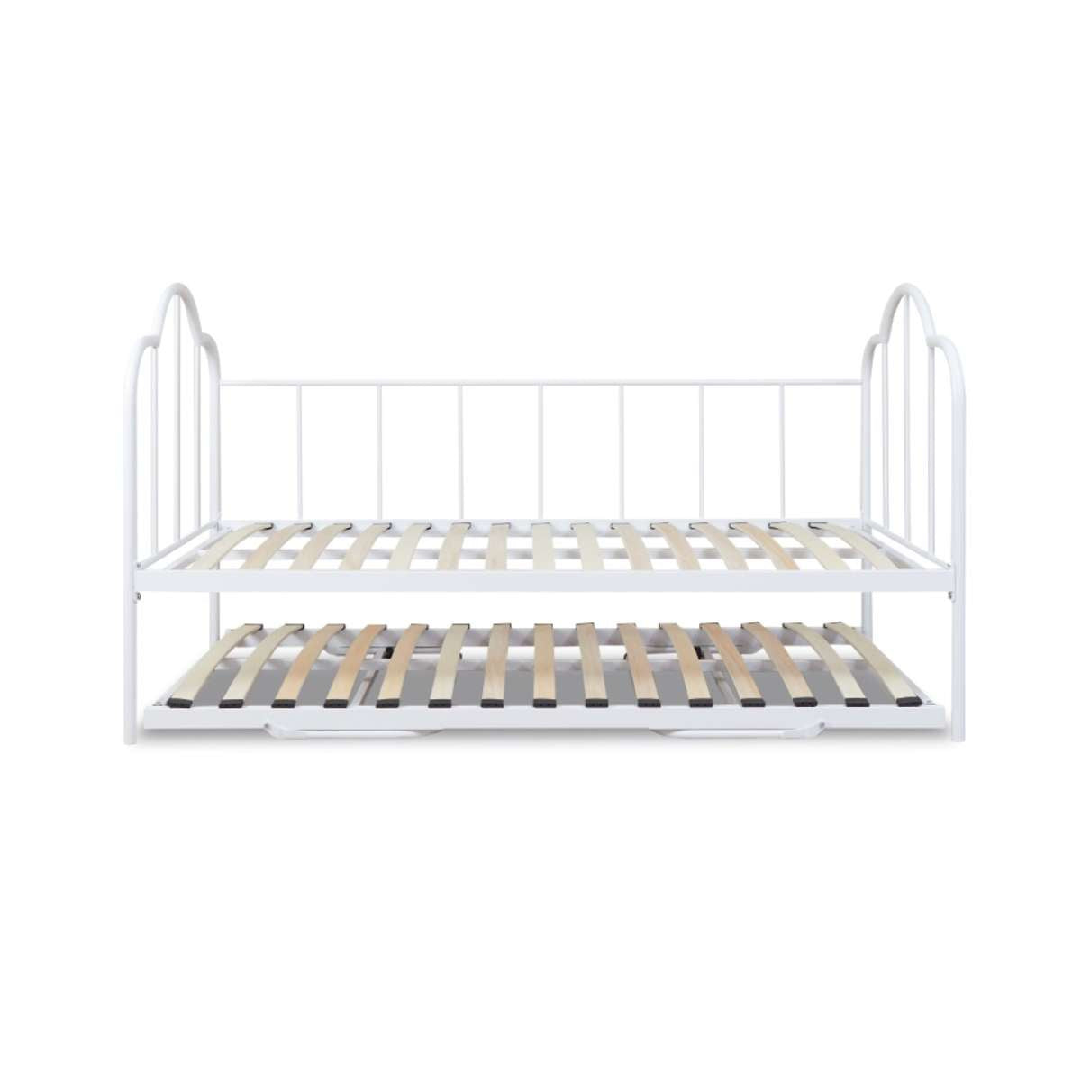 Dixie Day Bed With Trundle - White - Mocka New Zealand