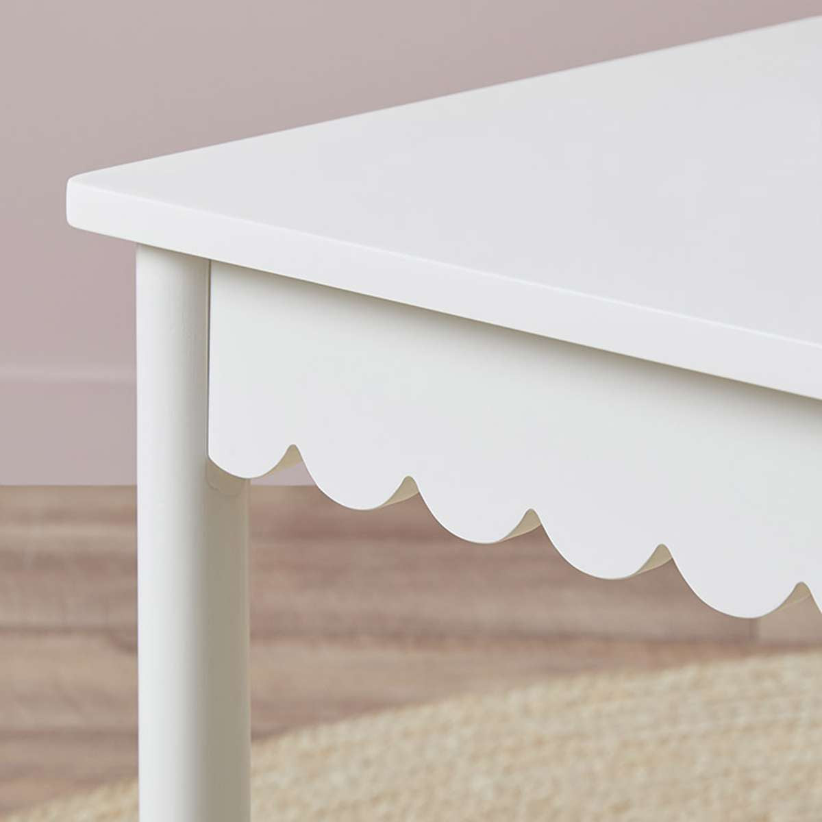Mini Maisie Scalloped Play Table - White - Mocka New Zealand