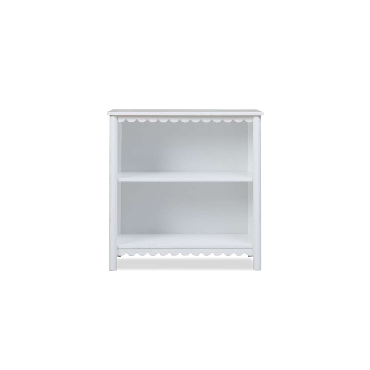 Mini Maisie Scalloped Low Bookcase - White - Mocka New Zealand