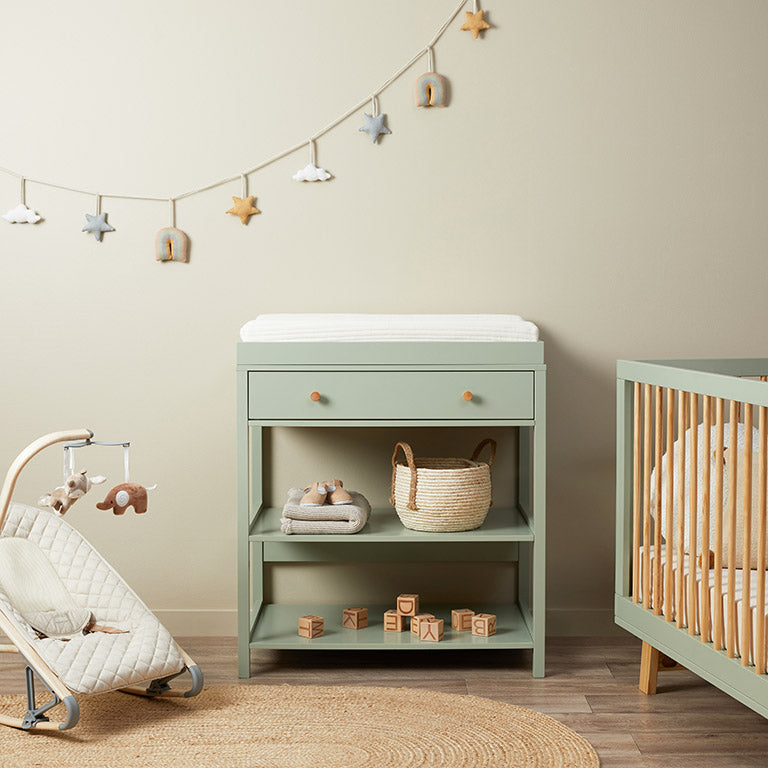 Baby Changing Table with Storage and Removable Top