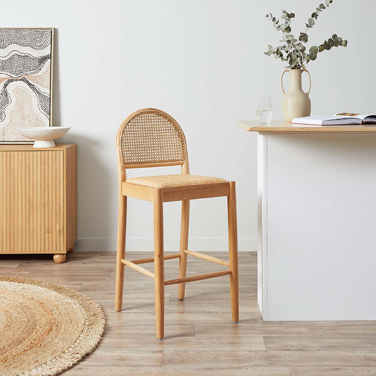 Mateo Bar Stool - Natural Set of Four Bundle - Mocka New Zealand