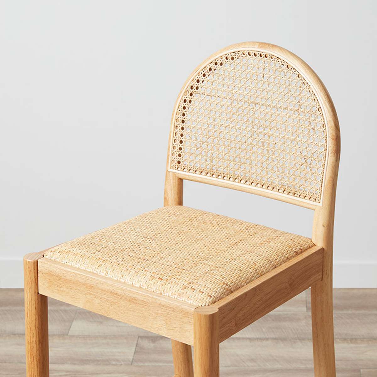 Mateo Curved Rattan Bar Stool - Natural - Mocka New Zealand