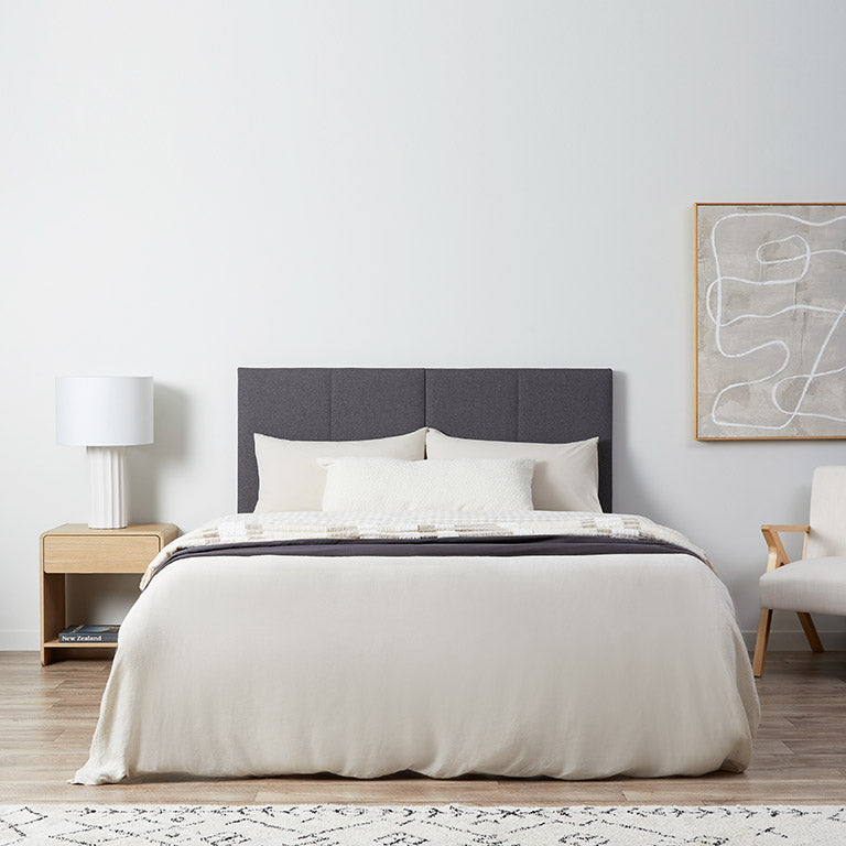 Regent Queen Bedhead - Dark Grey - Mocka New Zealand