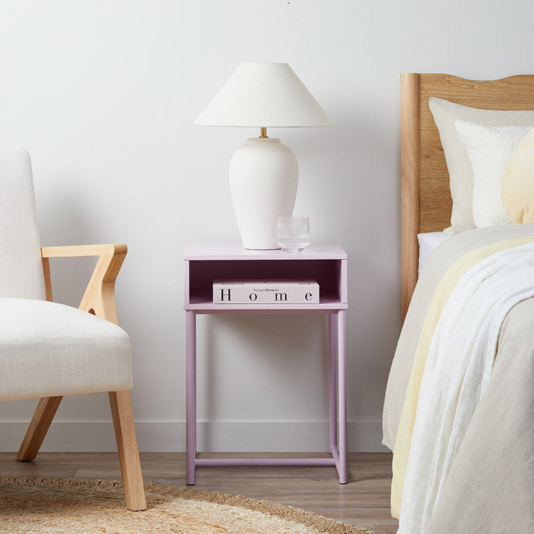 Jude Bedside Table - Lilac - Mocka New Zealand