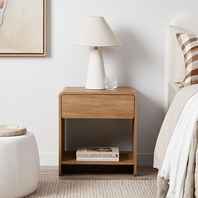 Owen Bedside Table - Walnut - Mocka New Zealand