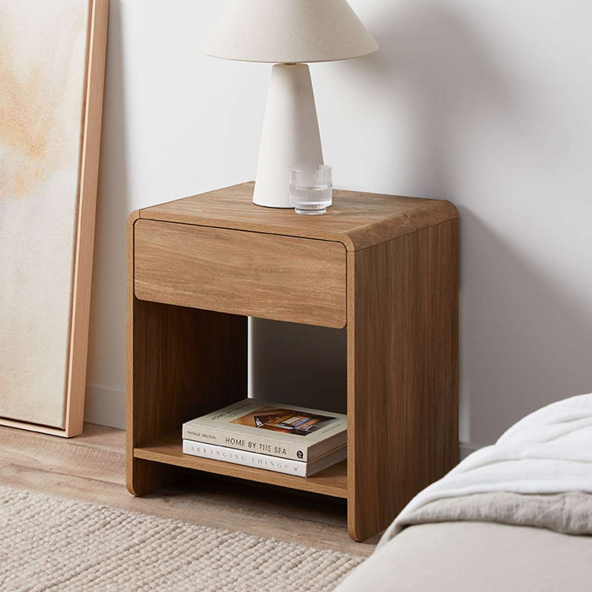 Owen Bedside Table - Walnut - Mocka New Zealand