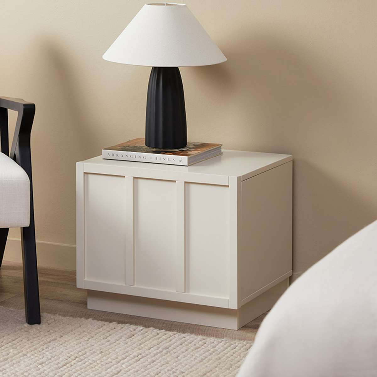 Bedside Table Panel Emery Bedside Table - Japandi Style | Mocka