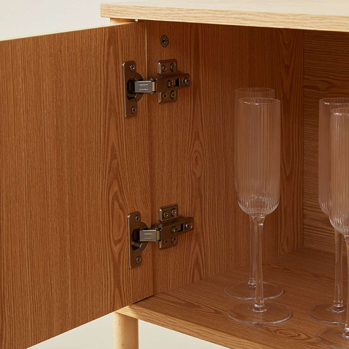 Eden Low Shelf With Storage - Natural - Mocka New Zealand